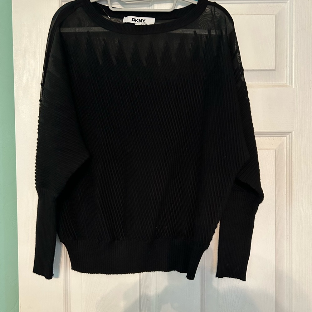 DKNY Women's Black Crew Neck Sweater